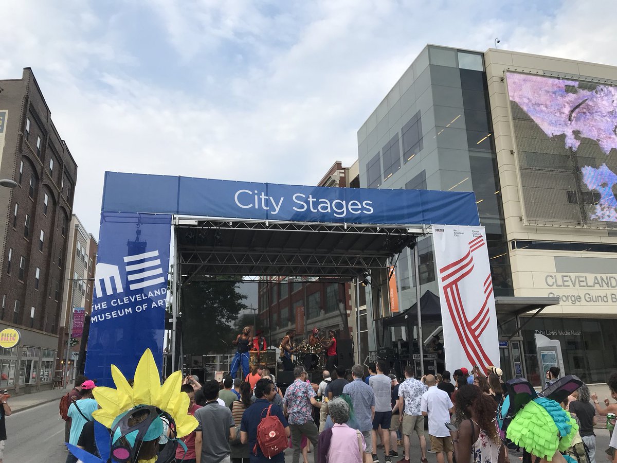 inthecircle's tweet image. City Stages @ClevelandArt @FrontTriennial tonight in the Circle with Jupiter &amp;amp; Okwess!!! #CLE #FRONTArt