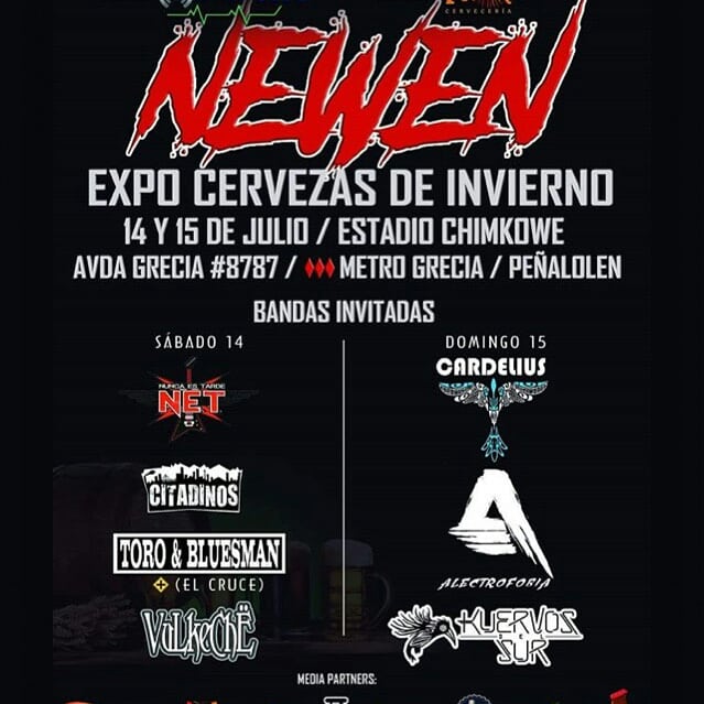HOY EN CENTRO DE EVENTOS CHIMKOWE DE PEÑALOLEN.
ESTAREMOS SONANDO #ATODOVOLUM666N JUNTO A "TORO Y BLUESMAN"  EN LA "EXPOCERVEZAS DE INVIERNO"