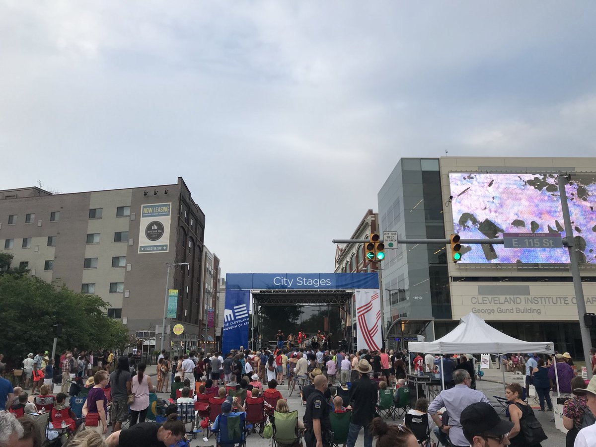 inthecircle's tweet image. Euclid Ave. closed between Mayfield and E. 115th for the first time ever! @ClevelandArt @FrontTriennial City Stages #FRONTArt #citystages @CleInstituteArt