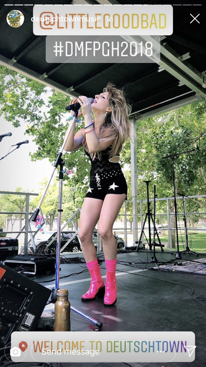 Thanks for having me <a href="/DMusicFest/">DeutschtownMusicFest</a> . You were sweaty and amazing 🌞🍍#DMFPGH2018