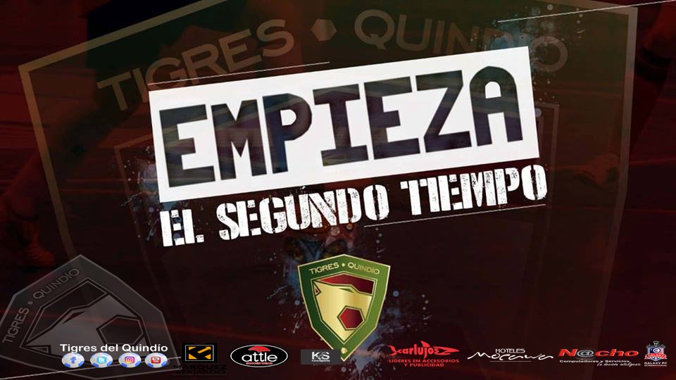 TigresdeQuindio's tweet photo. Inicia el Segundo tiempo
Icsin de Yumbo 4 🆚 Tigres del Quindío 0
Vamos tigres
#YoSoyTigresdelQuindio
💚💛❤️🐯⚽ https://t.co/niNYkeH6dr