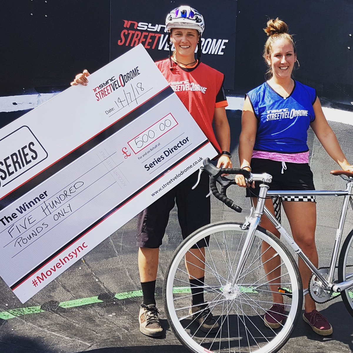 #VikingProSeries Round 2 After a controversial appeal against a Johnson Line infringment StreetVelodrome Legend Jess Stone lands a big final win against #UCIBMX champ Charlotte Green. Close racing with no.margin for errors expected again today for Round 3 @IhlWigan <a href="/WiganCouncil/">Wigan Council</a>