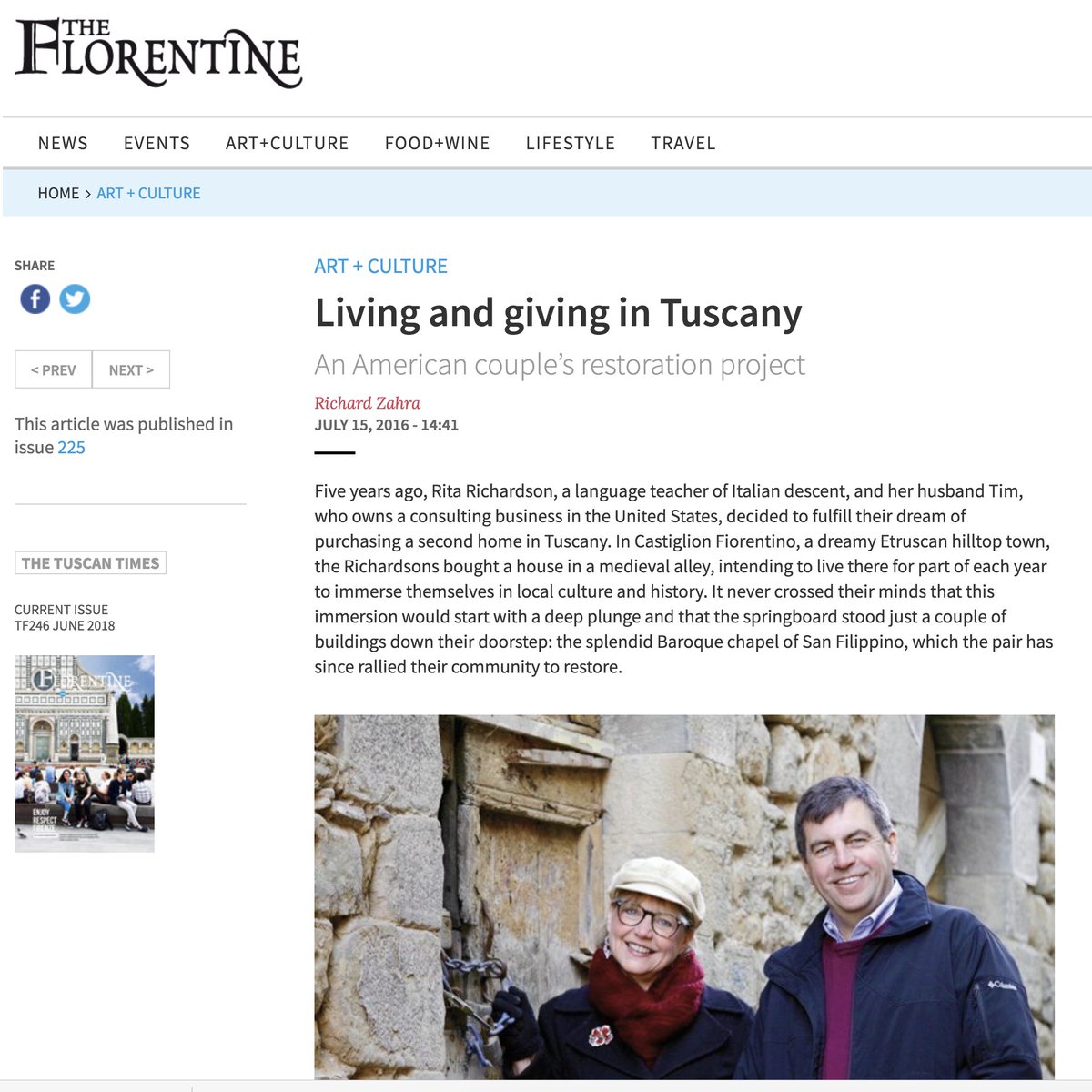 bit.ly/2jIxZuO Living and Giving in Tuscany @theflorencepub @TheTuscanTimes #Tuscany #StPhilipNeri #SaveSanFilippino