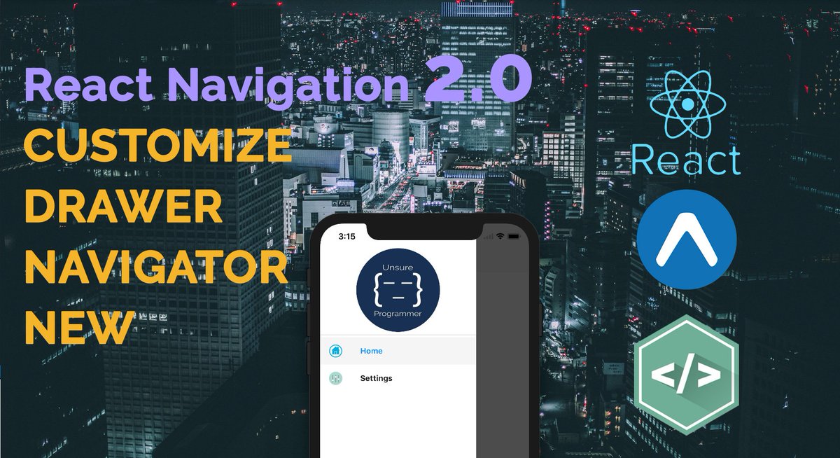 nathvarun's tweet image. Custom Drawer Navigator Tutorial | @reactnative | @reactnavigation | @expo
React Navigation 2.0
Free Tutorial : youtube.com/watch?v=7uhJN4…
#reactnativeandroid #reactnativeios #ReactNative #iOS #androidapp #javascript