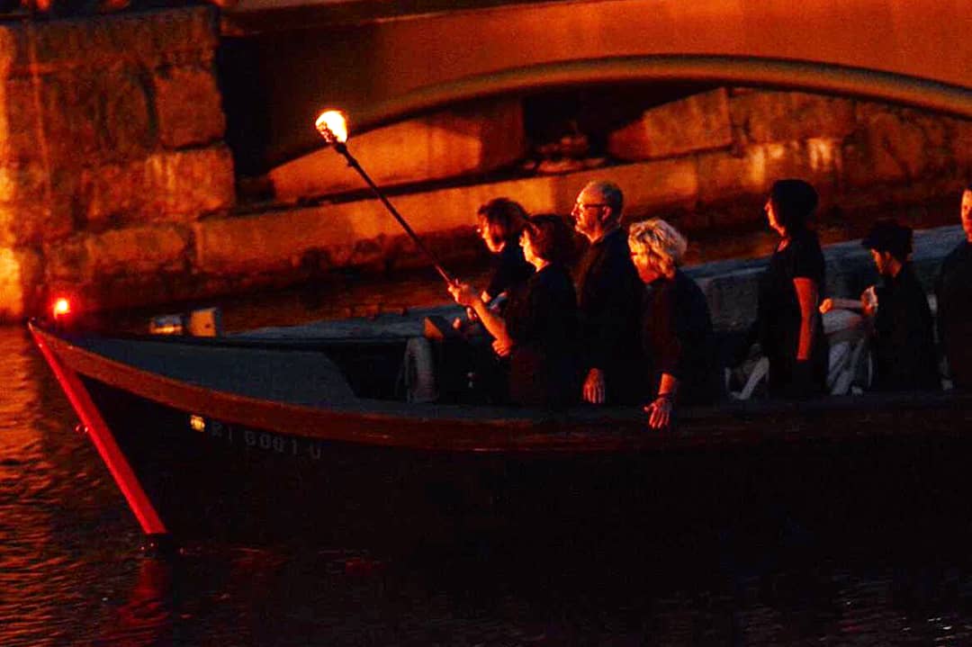 A beautiful display of community and support as <a href="/WaterFireProv/">WaterFire Providence</a> dedicates tonight's lighting to President Farish and the <a href="/myrwu/">Roger Williams University</a> family #myrwu