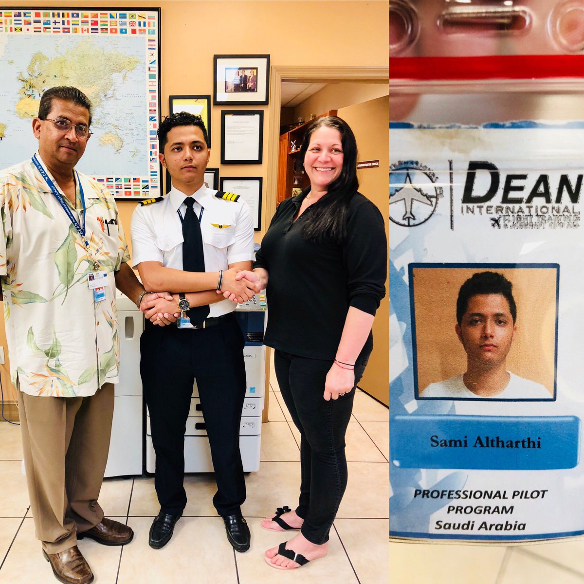 flydean's tweet photo. #saudiarabia #11months Congratulations Sami on completing the FAA Commercial Pilot. Fantastic job. https://t.co/eLWgLbncUE