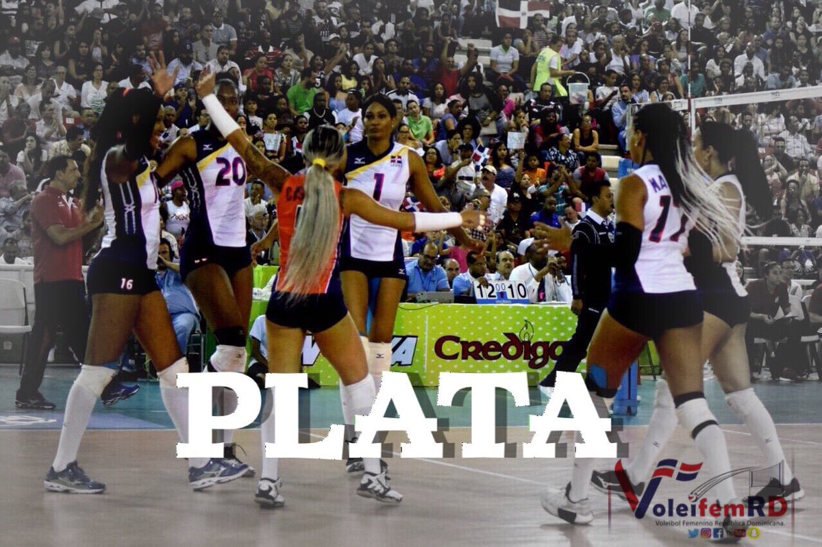 VoleiFemRD's tweet photo. #LasReinasDelCaribe ganan medalla de Plata en la XVII Copa Panamericana y obtienen su pase directo a los Juegos Panamericanos que se jugarán en el año 2019. https://t.co/KxrBgGXHwG