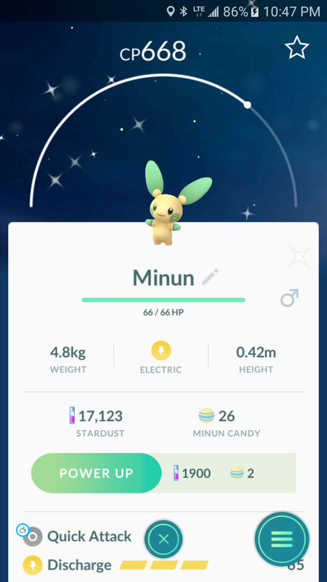 Combustion_Lady's tweet photo. Caught another Shiny Minun. #PokemonGo #ShinyPokemon #ShinyHype https://t.co/2nqEh4bfGN