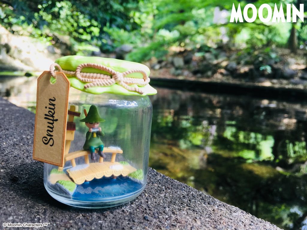 ムーミン スナフキンジオラマ 釣りにきたスナフキン レジン海 刺々し