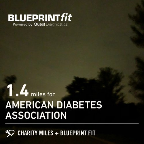 GunthorTM's tweet photo. 1.4 @CharityMiles 4 @AmDiabetesAssn Thx @blueprintfit_ 4 sponsoring me #lookwithin #myblueprintfit #sub30club #RunJunkEes night walk w/Kerry https://t.co/ffT2OfRvv2