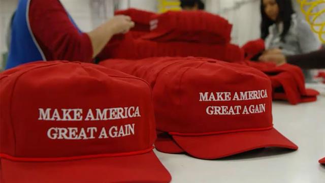 thehill's tweet image. MAGA hats made in China to increase in price because of Trump tariffs hill.cm/abHSFqp