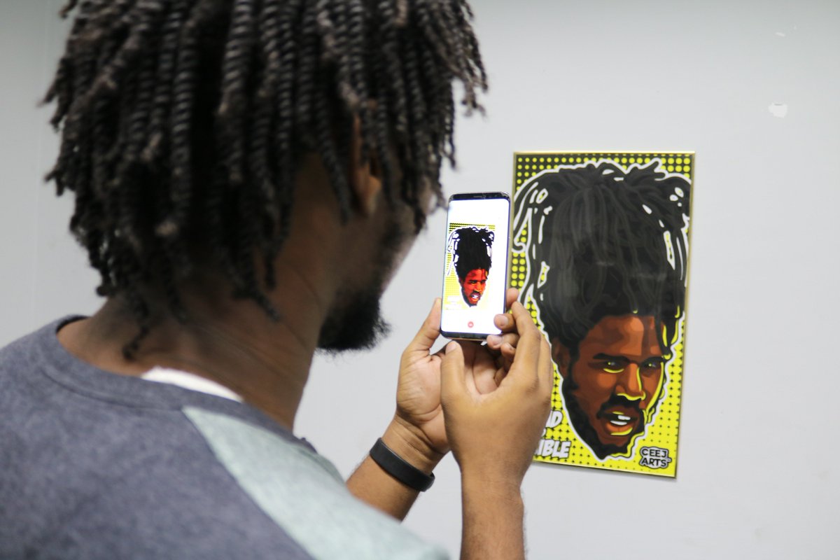 ConvergeSummit's tweet photo. Thanks to everyone who visited our ARt show for the past week. Tonight we officially concluded the summer edition our series! Winter edition is coming with even more AR pieces! Stay Tuned. #TechMeetsCulture @NextGenCreators https://t.co/X4daVd0xUV