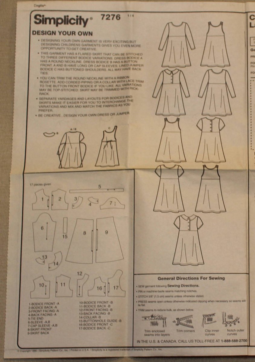 quilts_more's tweet photo. Simplicity 7276, Vintage Sewing Pattern, Design Your Own, Girl's, Girl's Plus, Dress, Jumper, 9 Great Looks, One Pattern, Size 7, 8 10 12 14 https://t.co/RxSfNbs6en #ImagineQuiltsAndMore #Etsy #OnePattern https://t.co/pphEFcQCzt
