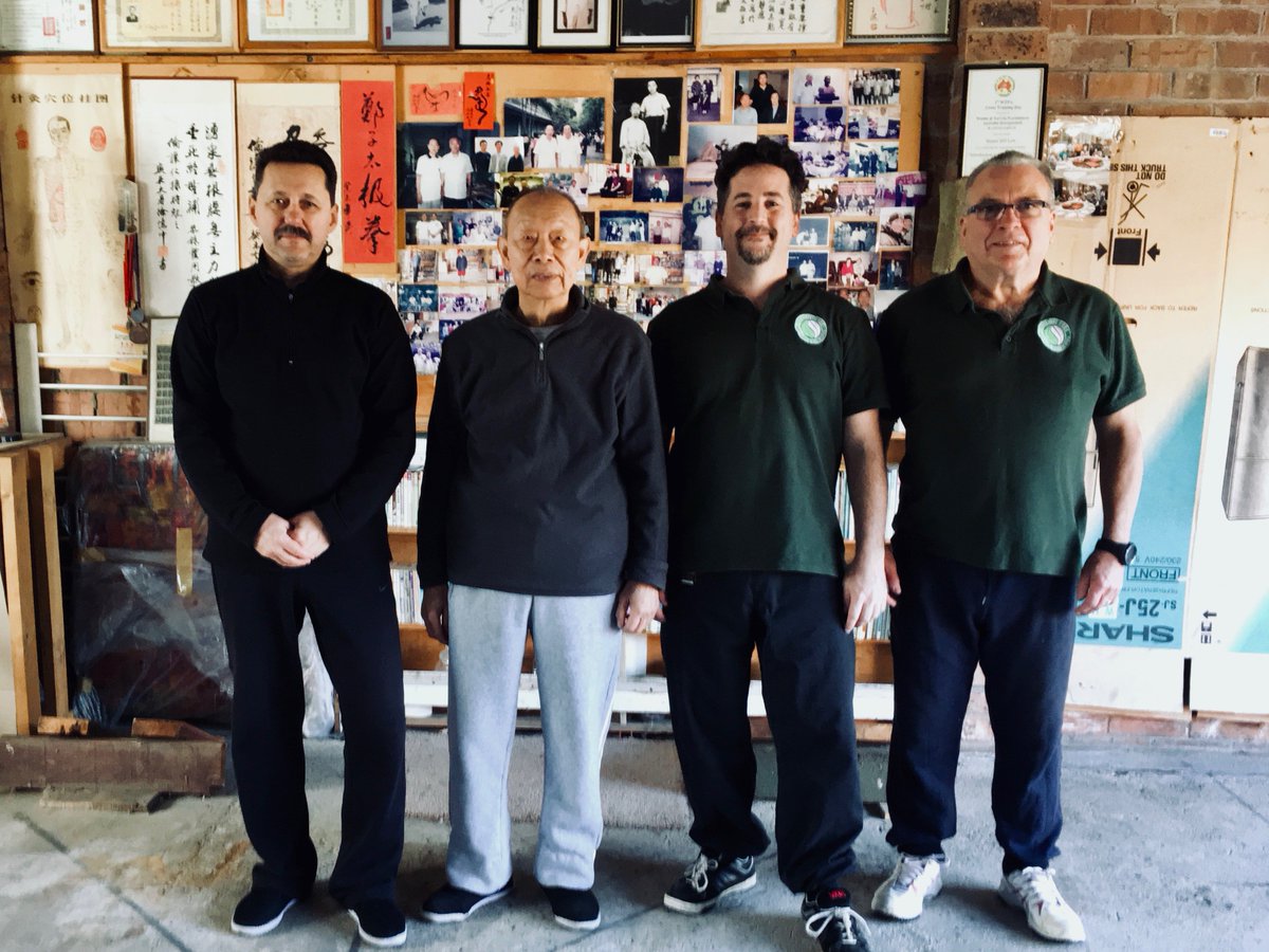 WillowTaiChi's tweet photo. Great trip yesterday with my students Leon and Barry to visit my teacher Master Law Lun Yeung. One of the strange &amp; wonderful things about tai chi -none of us, including me (after 25 years training), are as flexible, strong or rooted to the ground as Master Law who is almost 80. https://t.co/pBthKLAqQ7