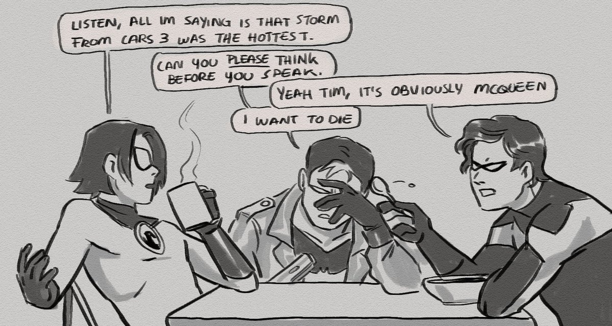 Some people do intricate character analysis, meanwhile i do... this, #timdrake #jasontodd #dickgrayson 