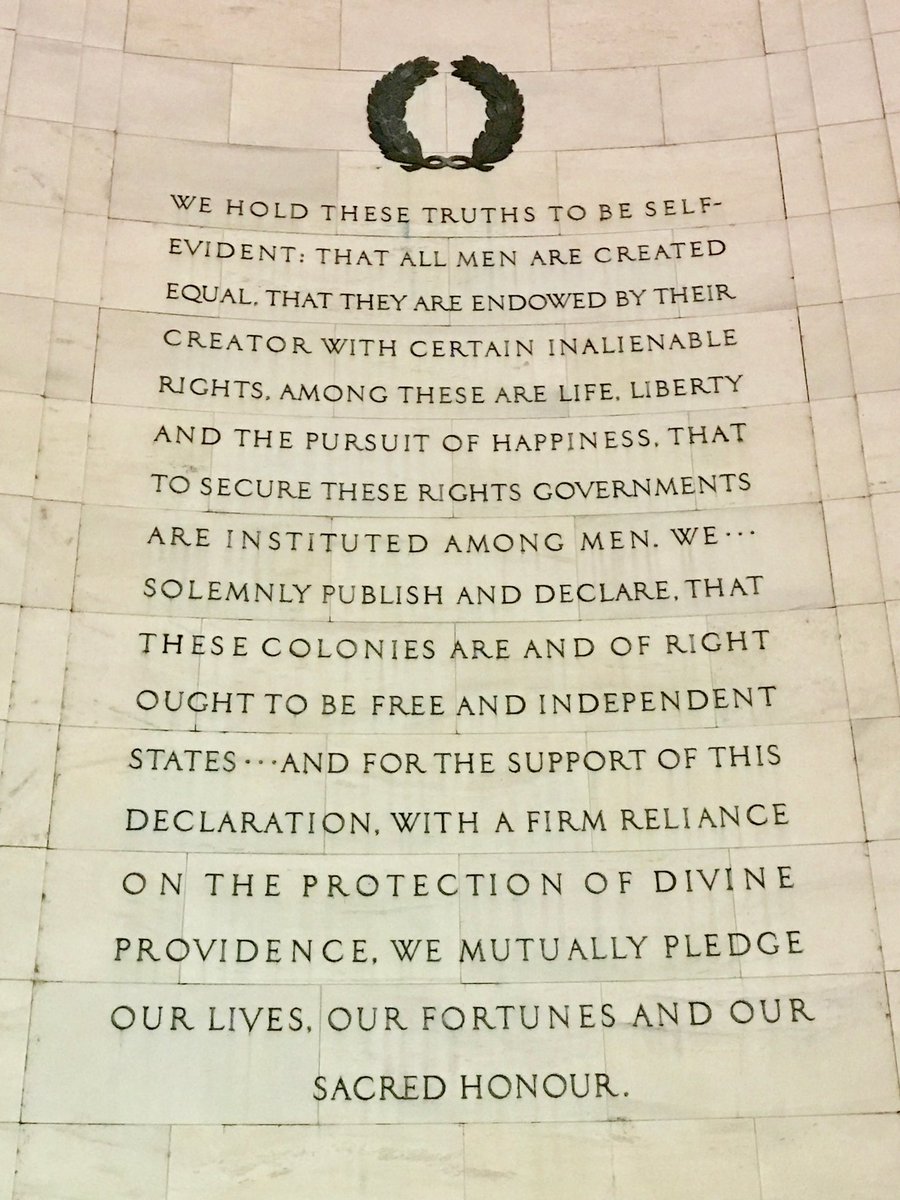 RepJenniffer's tweet photo. "All men are created equal. That they are endowed by their Creator with certain unalienable rights, among these are life, liberty and the pursuit of happiness..." Jefferson. https://t.co/yjKIZUlnbi