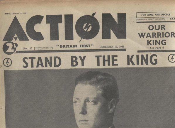 British Union of Fascists' publication writes an op-ed in support of King Edward