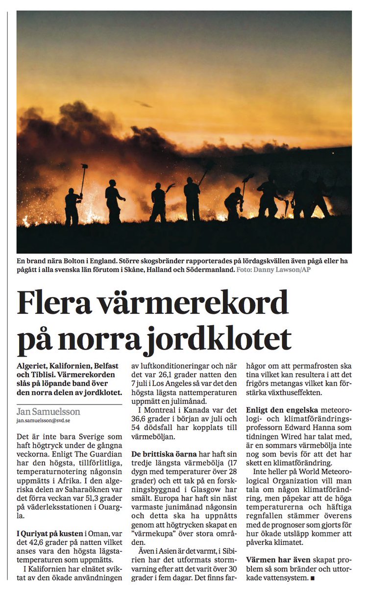 Allvarligt fel. Frågan är felställd till forskarna. Det är 100% säkert att global uppvärmning bidrar till Torkan och Rekord Temp. Däremot kan vi inte koppla enskilda väderhändelser till klimatförändring. Jorden är 1.1 C varmare. Varmast sedan förra istiden. Det har konsekvenser.