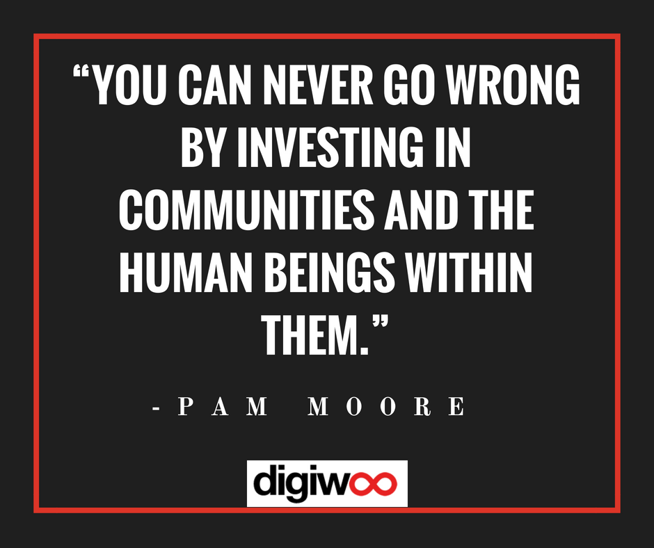 digiwooHQ's tweet photo. “You can never go wrong by investing in communities and the human beings within them.”-Pam Moore 
#Quotes #SoMe #SocialMedia #Digital #Social #DigiWoo #Digitalmedia https://t.co/1Mc2x1ne3v https://t.co/zjb3WwRS3n