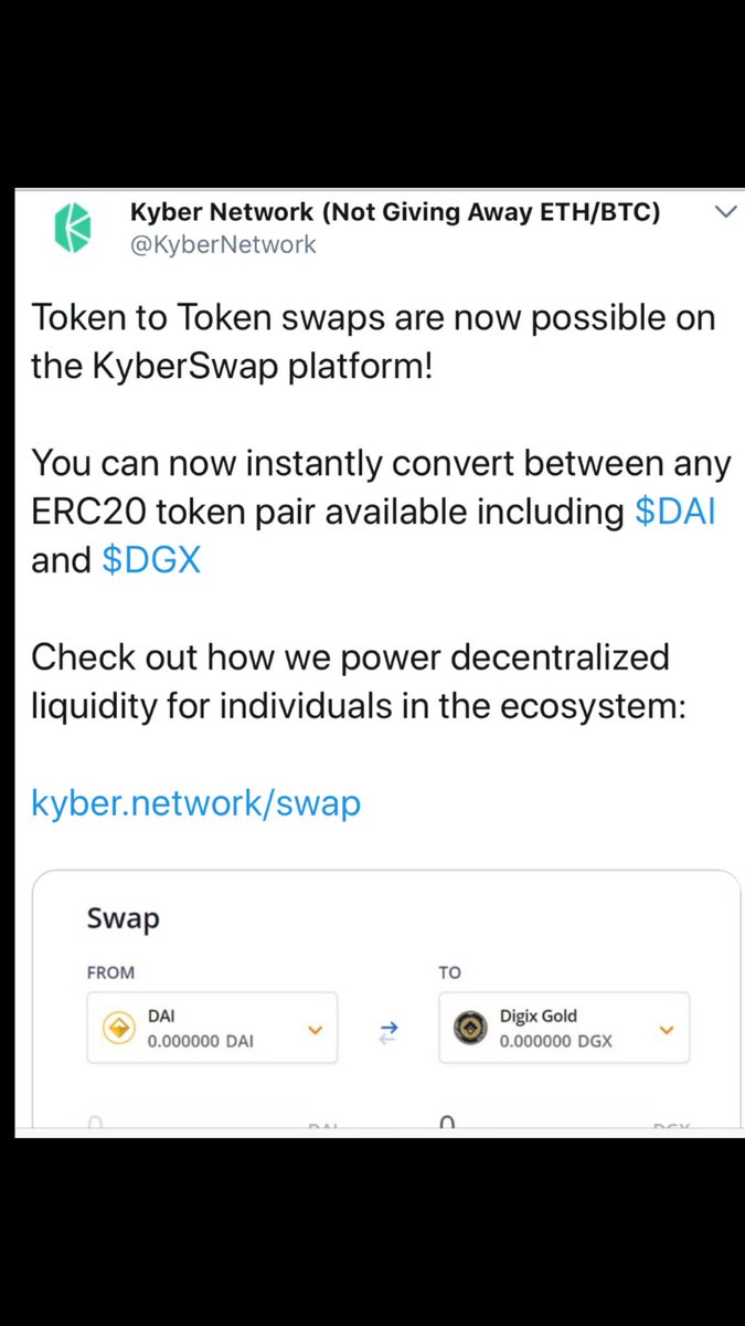 BlogueroDigital's tweet photo. #BlogueroBlockChain on @AgoraChain Informa:
@KyberNetwork plataforma dedicada a transacciones descentralizadas entre individuos, plataformas y ecosistemas #blockchain anuncia KyberSwap. Para realizar intercambios entre 45 tokens ERC20 de forma instantánea
https://t.co/K9yWQB1AzH https://t.co/xe1nPpHX89