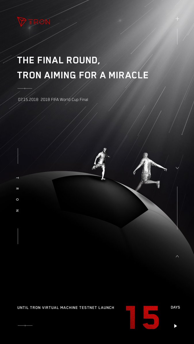 justinsuntron's tweet photo. 15 days countdown to #TRON Virtual Machine. #TRX $TRX #TVM https://t.co/HDrR7Dvf5X
