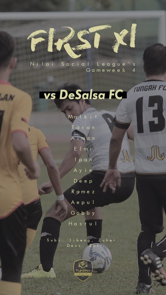 TungahFC's tweet photo. Our team’s lineup for today’s game against DeSalsa FC.

Good luck, boys! https://t.co/4gIgoIw0rv