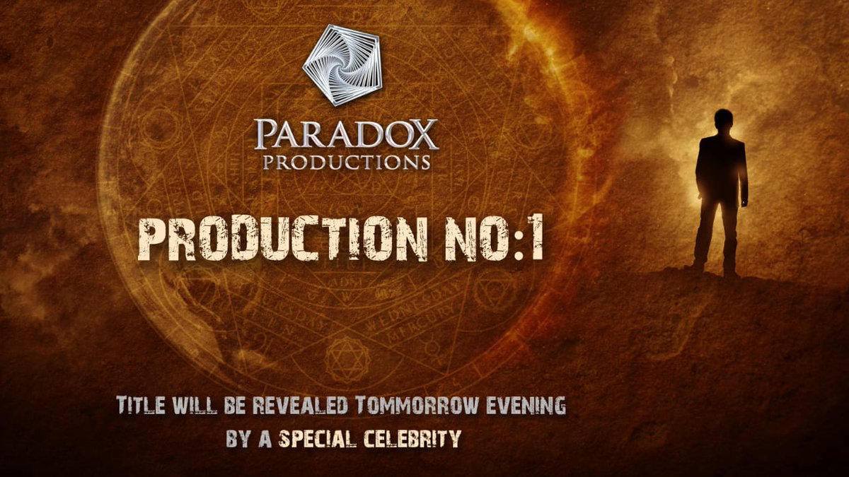 filmifriday's tweet photo. #ParadoxProductions, #ProductionNo1 Title to be revealed by Special Celebrity - Tomorrow Evening

Stay Tuned!!!

#BalajiVairamuthu @Actorsanthosh @AshwinJerome @Iammadhushalini @hacker027 @ranjithvelusamy @sachin13636152
@Praveenmani92  @Madhu19853 @onlynikil https://t.co/w10qRg1xc7