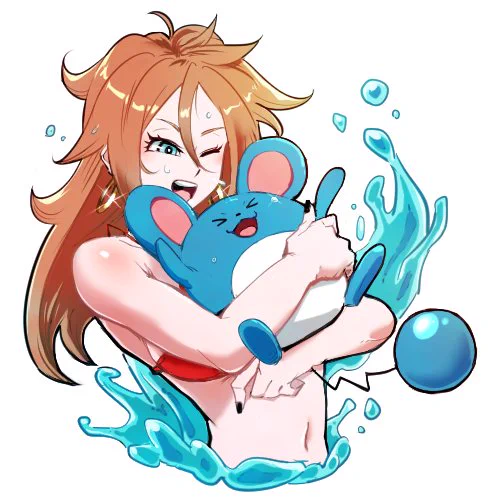 ('-`).。oO(マリルかわいい) #ドラゴンボール #人造人間21号 #マリル 