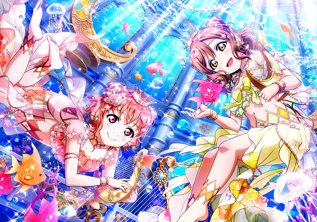 Uzivatel スクフェスur Ssr画像 Na Twitteru マーメイド編 Ur花丸 千歌 合体イラスト Uzivatel スクフェスur Ssr画像 Na Twitteru マーメイド編 Ur花丸 千歌 合体イラスト