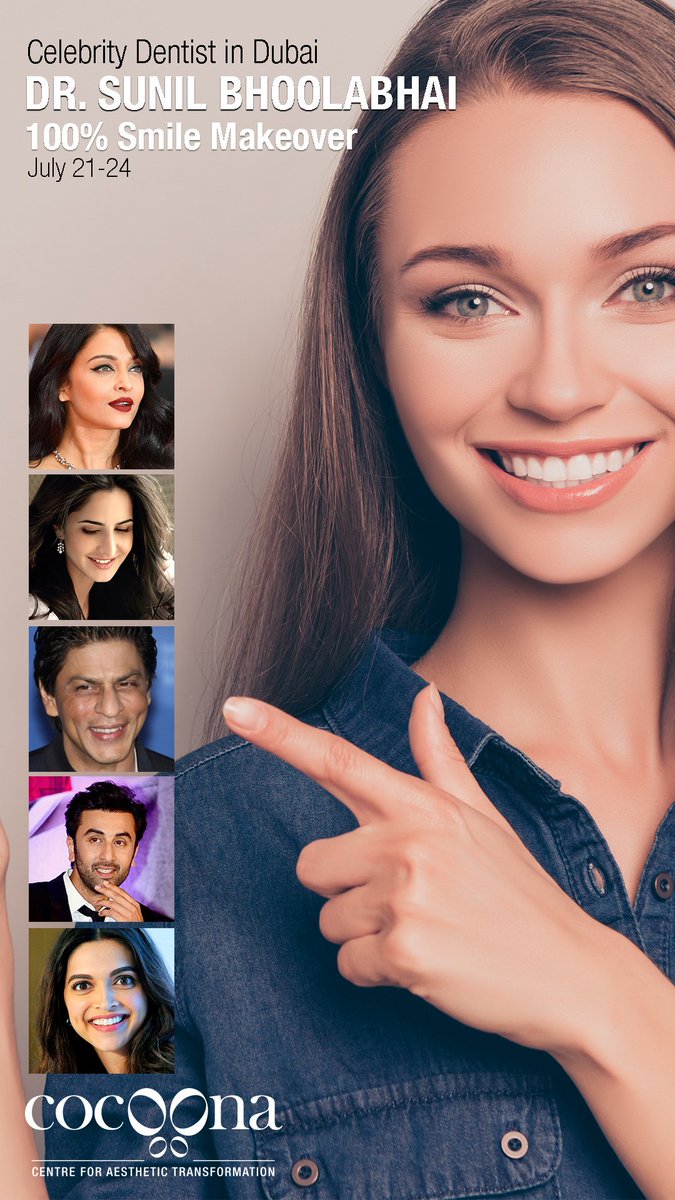 CocoonaClinic's tweet photo. Get a Smile Makeover with Bollywood's Best Dr. Sunil Bhoolabhai - https://t.co/DB9hegxyWr https://t.co/gSTwf4Quop