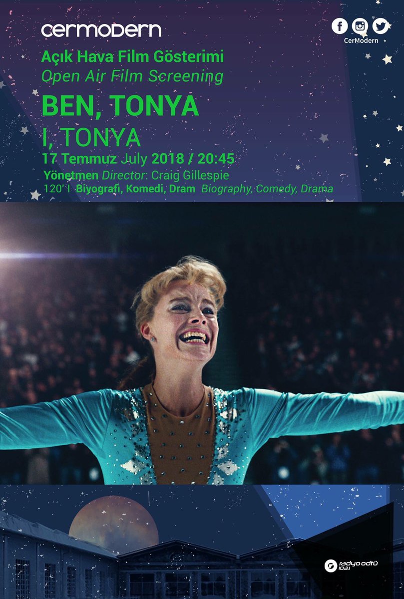 Açık Hava Film Gösterimlerinde 17 Temmuz Salı günü, gerçek bir hikayeden uyarlanan ve 3 dalda Altın Küre’ye aday gösterilen “Ben, Tonya / I, Tonya” filmi var. 

Bu tweeti 17 Temmuz’a kadar  RT edip bizi takibe alan 2 takipçimize çift kişilik davetiye hediye ediyoruz.