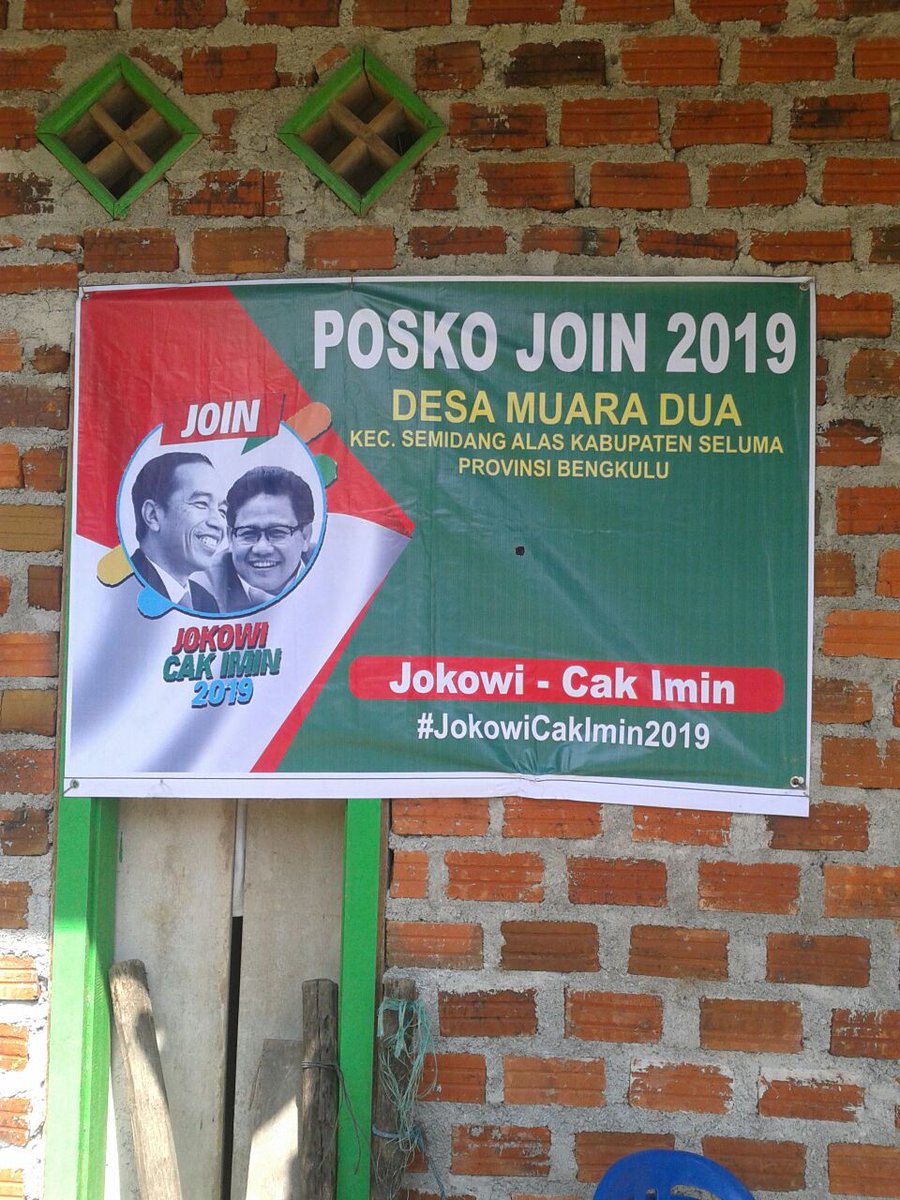 Posko #JokowiCakImin (#Join_2019) Desa Muaro Dua Kec. Semidang Alas Kab. Seluma Bengkulu 
.
#CakIminNextWapres2019 
#JoinBengkulu
<a href="/jokowi/">Joko Widodo</a> <a href="/cakimiNOW/">A Muhaimin Iskandar</a> <a href="/DPP_PKB/">DPP PKB</a>  @emhasanwahid <a href="/Jkw_CakImin/">KORNAS JOIN 2019 🏛</a> @JoinSultra_2019 <a href="/Herliardo_/">HERLIARDO</a> <a href="/manika_ARB/">ARBIT MANIKA</a> <a href="/Jazilul_Fawaid/">Jazilul Fawaid</a> <a href="/Join_Jabar/">JOIN JABAR</a> <a href="/JOIN_Bengkulu/">BRIGADE 4.0 Bengkulu</a> <a href="/RejoKang/">Join Bengkulu Tengah</a>