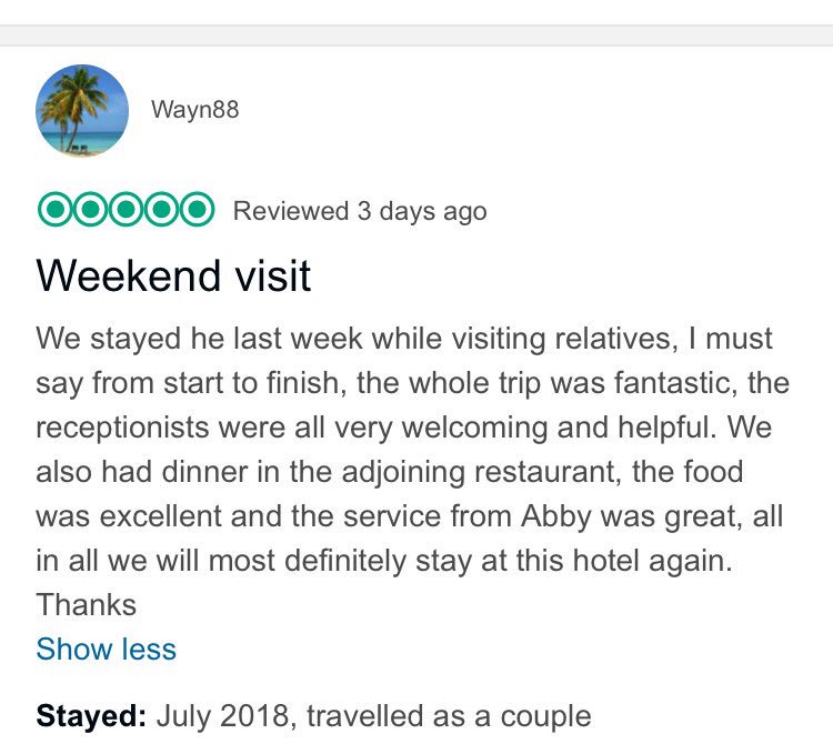 Another 5* TripAdvisor! Keep them coming 🌟😁#teamcheadle #4MomentsOfTruth <a href="/RikkiQuinlan/">RQPI</a> <a href="/sjhicklin/">sjh</a> <a href="/StaffsCheshire/">Cheshire & Staffs</a>