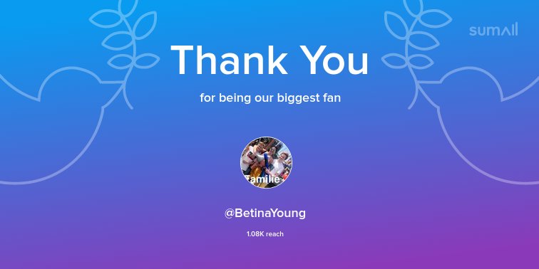 Our biggest fans this week: <a href="/BetinaYoung/">Betina young</a>. Thank you! via sumall.com/thankyou?utm_s…