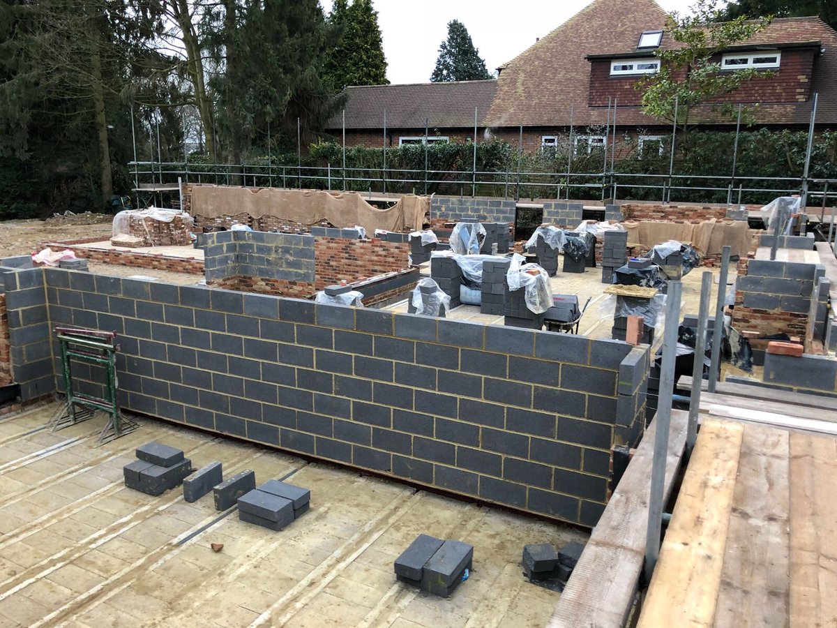 DistinctLtd's tweet photo. Chorleywood project- feature wall, chimney and some internal walls by our brick work team!!! #builders,#developers,#brickwork,#featurewall https://t.co/Dut6V6rm7j