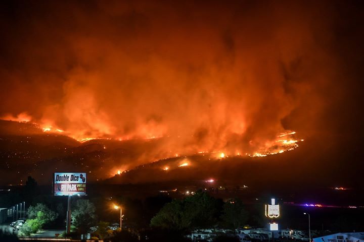 NWSElko's tweet photo. Here are some pictures taken from the Silver State fire east of Elko, by one of our meteorologists. https://t.co/bSVuJxz4Zm