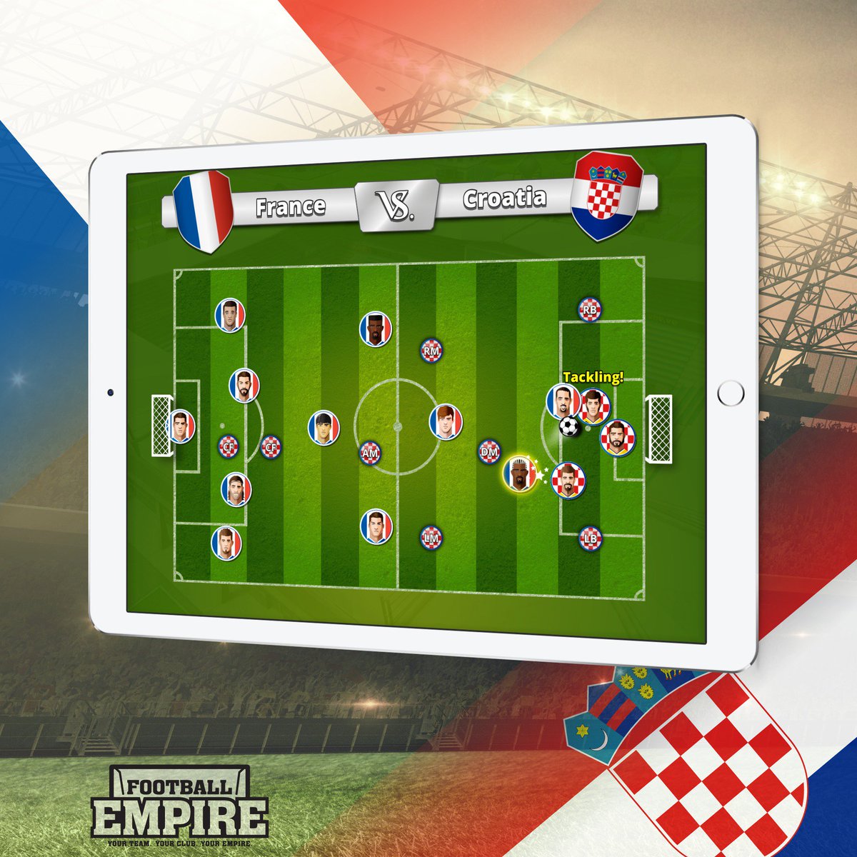 Are you ready? Who will become world champion today? 🇫🇷🇭🇷 #fracro #footballempire #WorldCupFinal #WorldCup2018 #Russia2018WorldCup #CROFRA