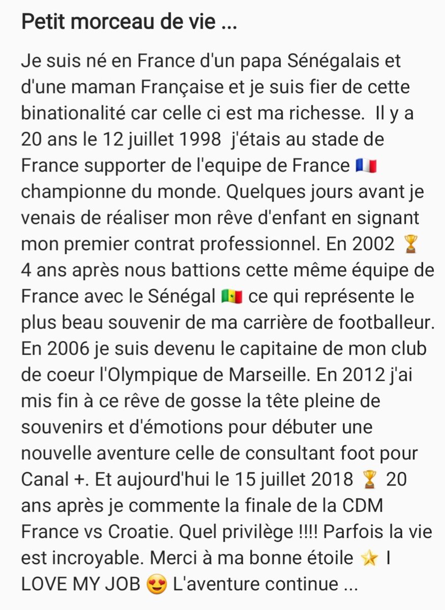 Quand Habib Beye Raconte Son Incroyable Histoire D Amour Avec La Coupe Du Monde