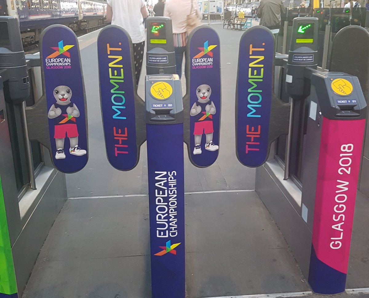 Great to see @GLA2018Mascot all over Central Station now. It's very nearly #TheMoment - and very nearly #PrideHouseGlasgow