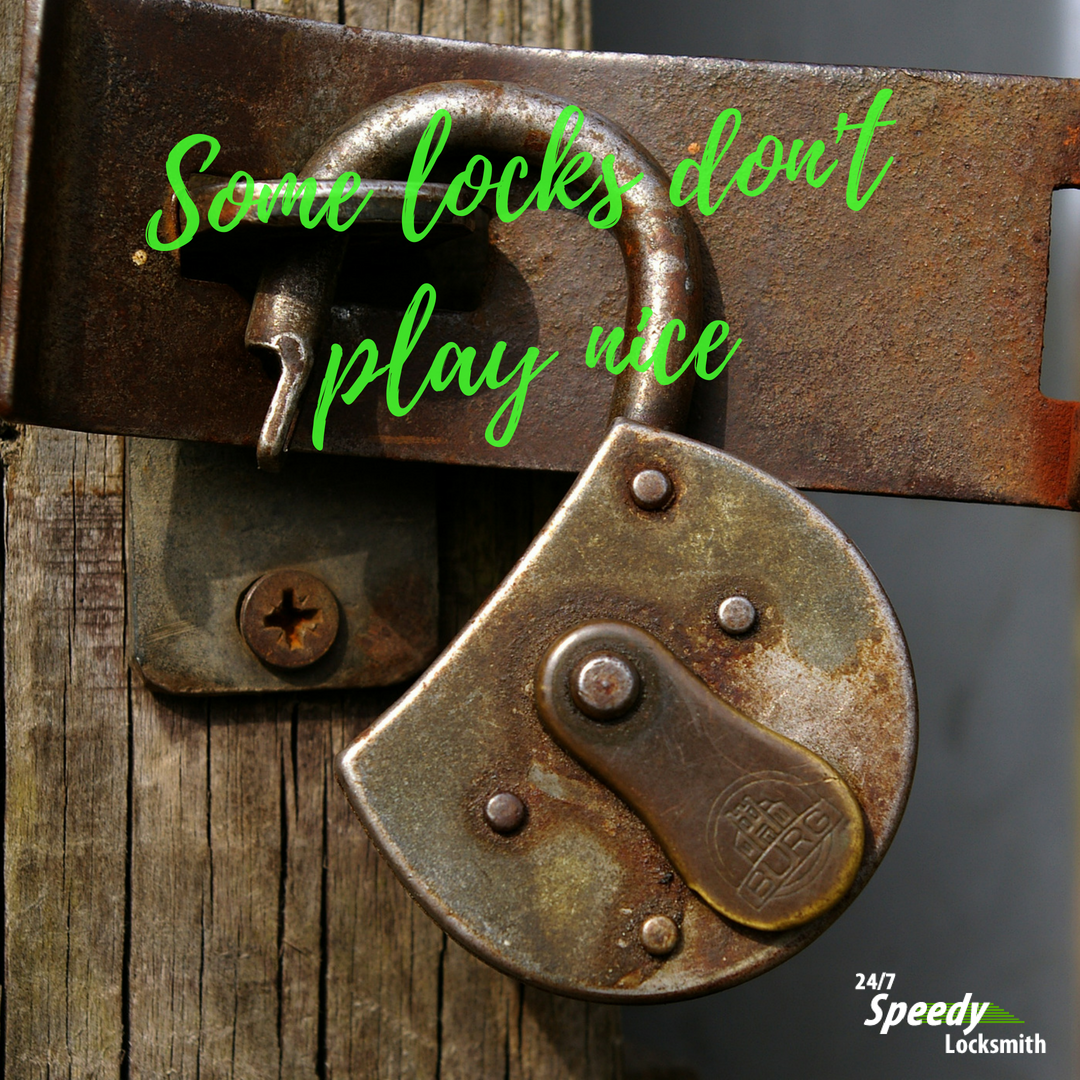 LocksmithChi's tweet photo. Some locks don't play nice.
___________
Just give us a call ⬇ 
📞 (312) 285-3790
🌐 https://t.co/75F9tDIuz4

#24/7SpeedyLocksmith #LocksmithChicago #24HourLocalLocksmithService #NeedLocksChanged #Lostkeystomycar #Replacementcarkeymade #unlockcars #LocalLocksmithNearYou https://t.co/VHtzBZGENv