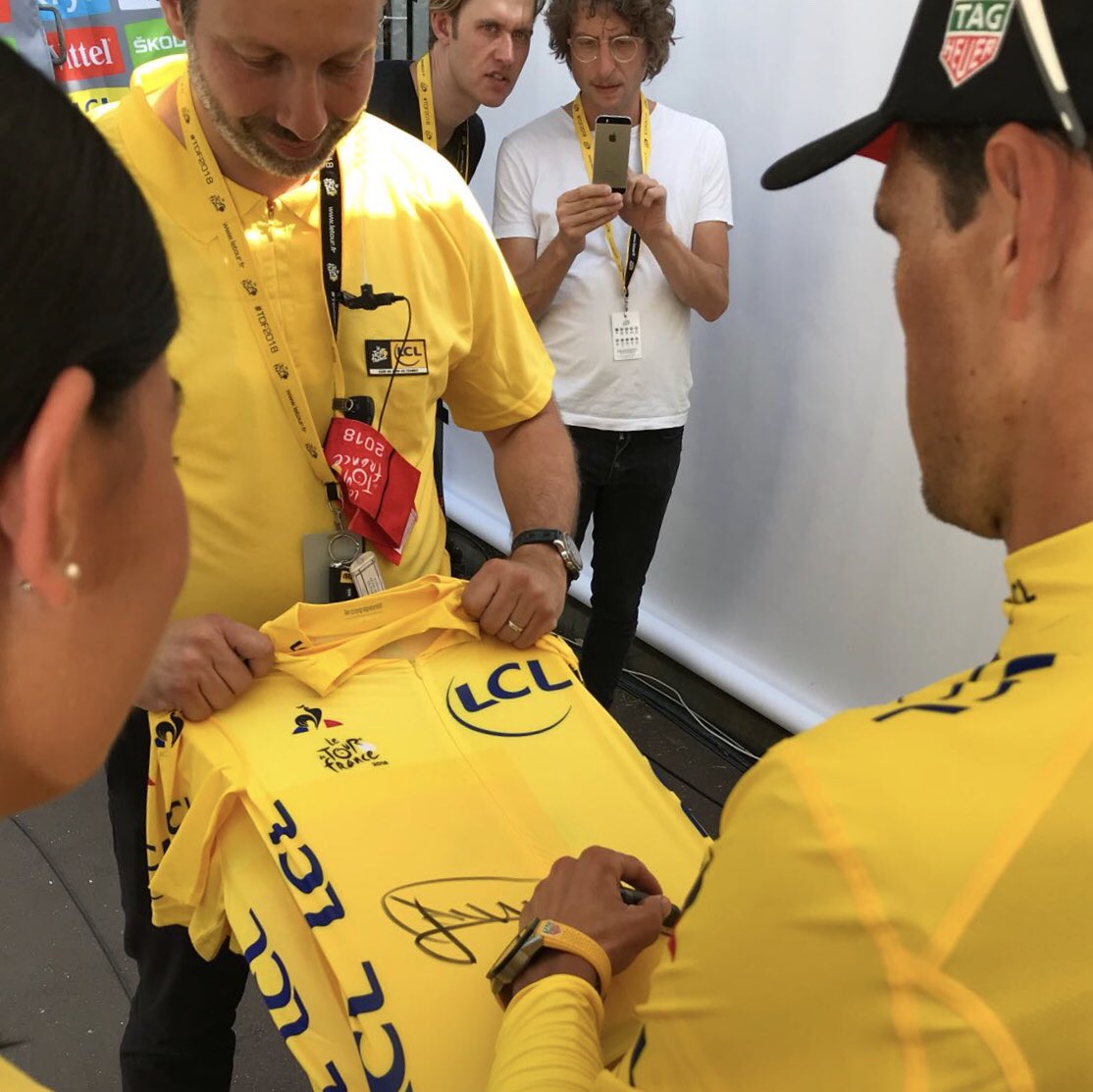 Tour de France™ (@letour) on Twitter photo RT to win this <a href="/MaillotjauneLCL/">Maillot Jaune LCL</a> signed by <a href="/GregVanAvermaet/">Greg Van Avermaet</a> 💛
RT pour gagner le <a href="/MaillotjauneLCL/">Maillot Jaune LCL</a> signé par <a href="/GregVanAvermaet/">Greg Van Avermaet</a> 💛
By <a href="/lecoqsportif/">le coq sportif</a> - <a href="/LCL/">LCL</a>
#TDF2018 RT to win this <a href="/MaillotjauneLCL/">Maillot Jaune LCL</a> signed by <a href="/GregVanAvermaet/">Greg Van Avermaet</a> 💛
RT pour gagner le <a href="/MaillotjauneLCL/">Maillot Jaune LCL</a> signé par <a href="/GregVanAvermaet/">Greg Van Avermaet</a> 💛
By <a href="/lecoqsportif/">le coq sportif</a> - <a href="/LCL/">LCL</a>
#TDF2018