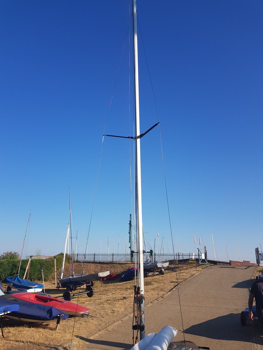 It was a hard day yesterday rigging a tube in the boat park but dropped it in and it all worked today #sailhornet