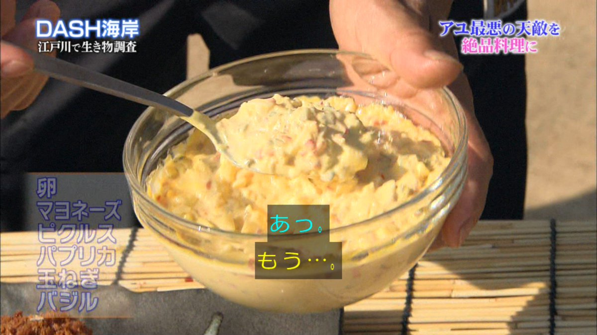 Dash海岸で江戸前アユを追跡していたと思ったら外来種を捕獲して料理し最終的に桝アナと木村先生と漁協の方でエンディング 鉄腕dash 3ページ目 Togetter