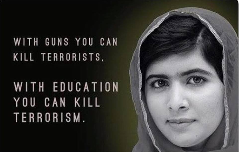 raehanbobby's tweet image. "With guns you can kill terrorists. With education you kill terrorism."

#leadership #quotes