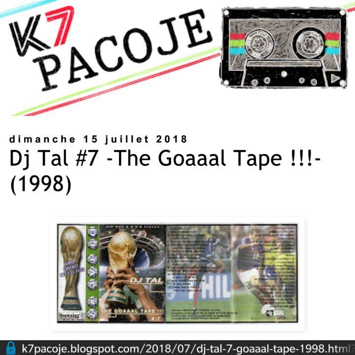 k7pacoje's tweet photo. https://t.co/5v3BaY659m #mixtape #k7 #cassette #hiphop #rnb #djtal #france98 #edf #coupedumonde #goal https://t.co/FPx2xTSC1c