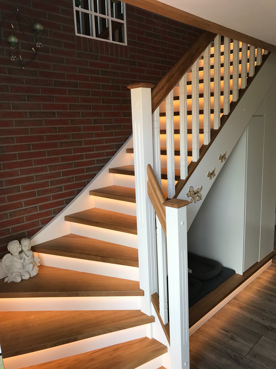 Treppe mit Hundebett