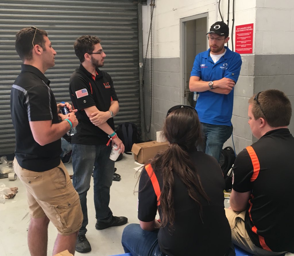 rit_racing's tweet photo. We enjoyed catching up with an #RITracing alum. earlier today— here’s to a solid test at @SilverstoneUK this week! @roushyates @RITtigers #WeMakeEngineers #FormulaStudent #FormulaSAE https://t.co/lrcUcuS320