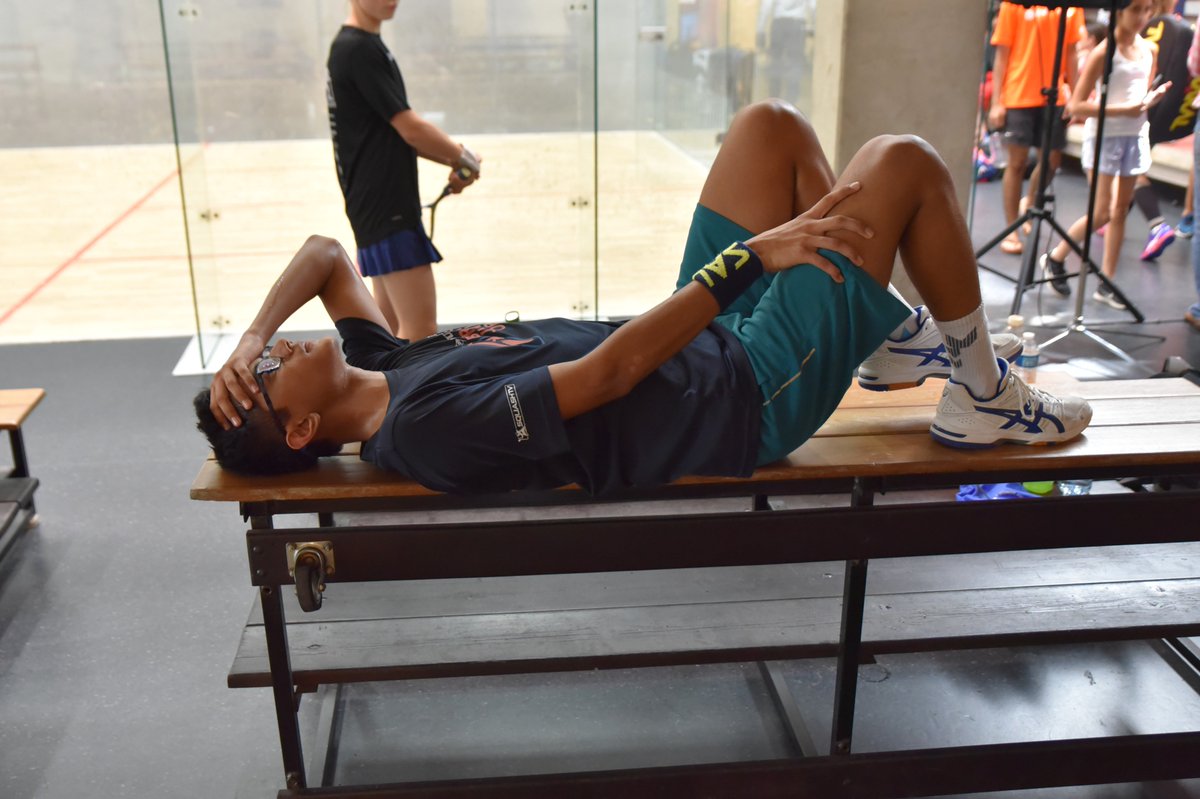 After an exhausting 75 minutes of squash, Joshi Neel comes out as the winner of B17 against Maxwell Velazquez. <a href="/EuropeanSquash/">European Squash Federation</a> #dpddjo18 <a href="/dpdNL/">DPD Pakketservice NL</a> <a href="/DunlopSquash/">Dunlop Squash</a> <a href="/SquashSite/">Squash Site</a> #squash @PSAWorldTour