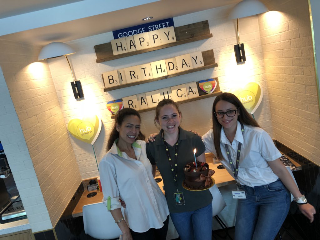 Happy birthday to one of the most reliable and hard working! Raluca that’s your day! <a href="/DwLondons/">David Watson</a> <a href="/Andruta90/">Andreea A</a> <a href="/hubgoodgestreet/">hub goodge street</a> <a href="/meymey489/">Mey Mey</a> <a href="/CorreiaCara/">Caranisha Correia</a> <a href="/SDEBDD/">simon ewins</a> <a href="/paddymooner/">Patrick Mooney</a> <a href="/hubhotels/">hub by Premier Inn</a>