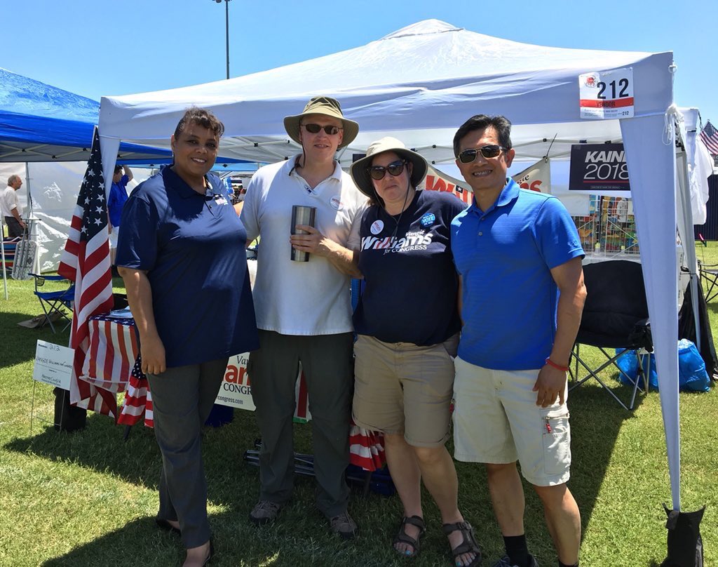 Vangie Williams, James Wilkerson, Stacy Bullock and Carey Yang - volunteers for Vangie Williams and Together Hanover at the Hanover Tomato Festival